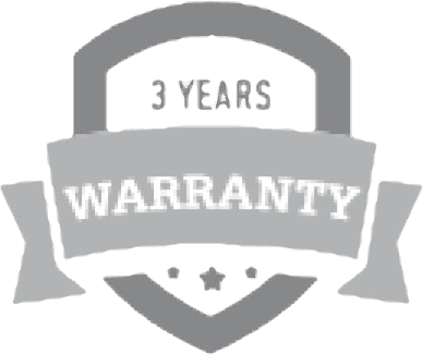 3 year warranty logo optimised greyscale