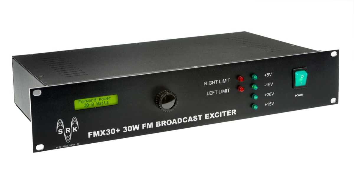 FMX30+ - 30W FM Broadcast Exciter » SRK Electronics
